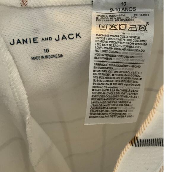 Janie and Jack Plaid Cotton blend pants size 10 - Picture 4 of 4